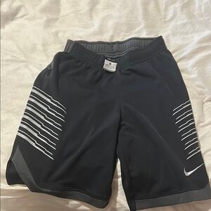 Nike Black Shorts with White Stripe Design